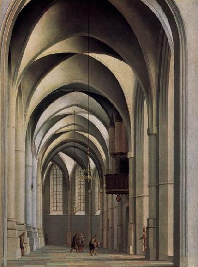 Pieter Jansz Saenredam View of the ambulatory of the Grote or St. Bavokerk in Haarlem Sweden oil painting art